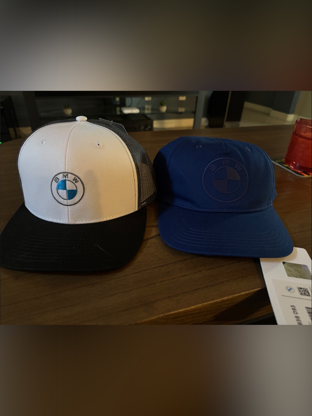 BMW Two-Pack Caps in White, Black and Blue